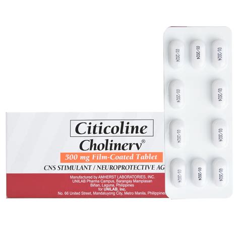 Citicoline sodium 500 mg 1 Tablet [PRESCRIPTION REQUIRED].
